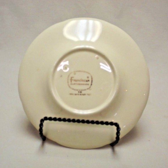 Franciscan Earthenware Hand Painted Set of 4 - 6 3/8" Bread & Butter Plates USA - Picture 10 of 12